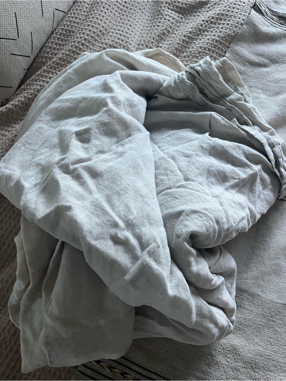 H&M light tanish Linen Duvet Cover